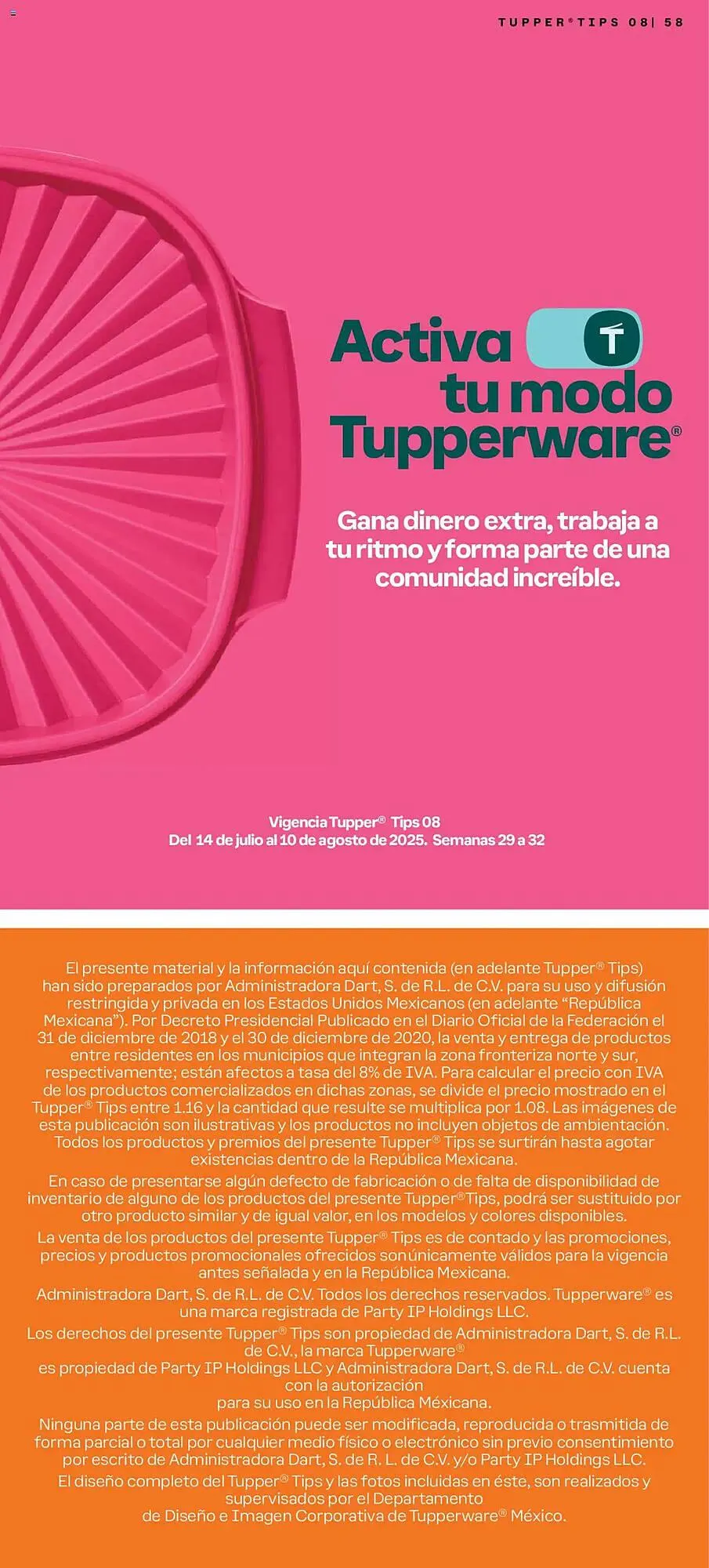 Catálogo de Catálogo Tupperware 14 de julio al 11 de agosto 2025 - Pagina 58