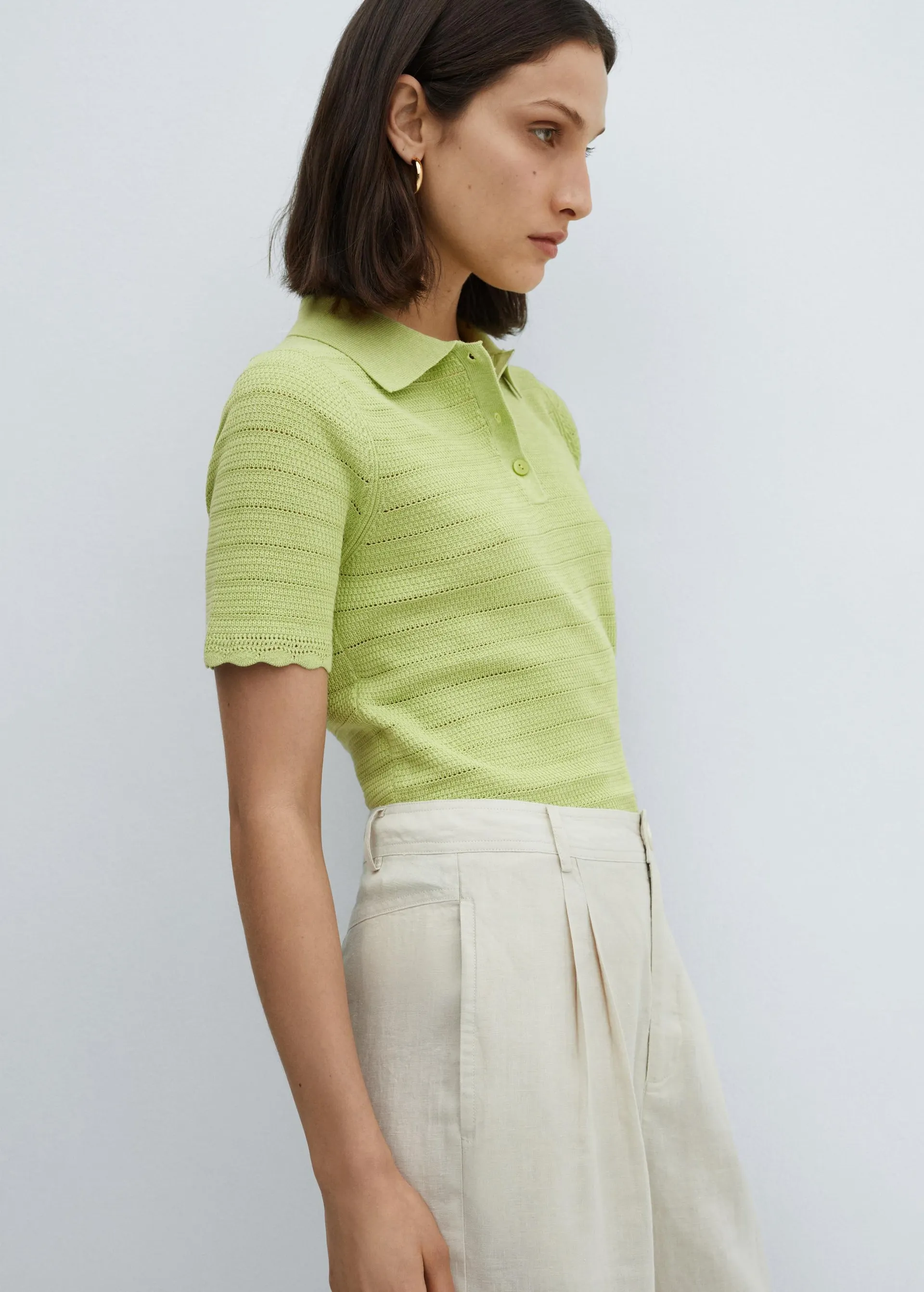 Jersey cuello polo manga corta