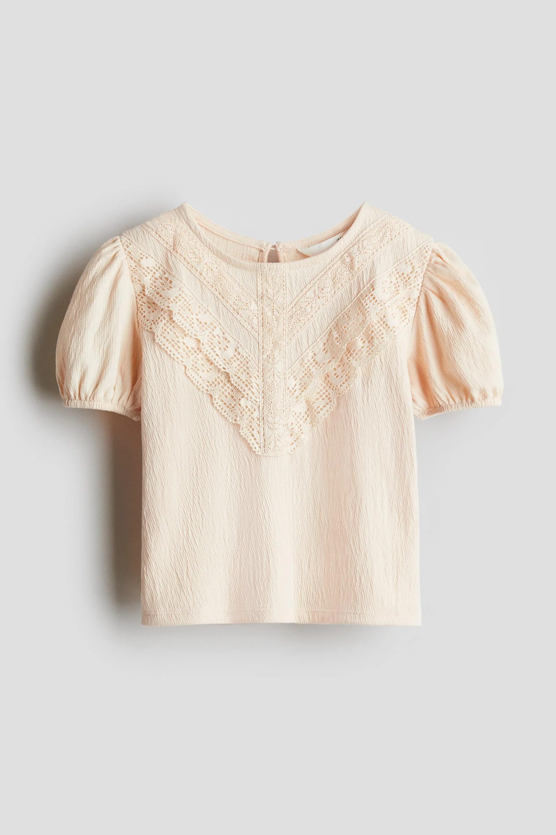 Blusa de algodón con encaje