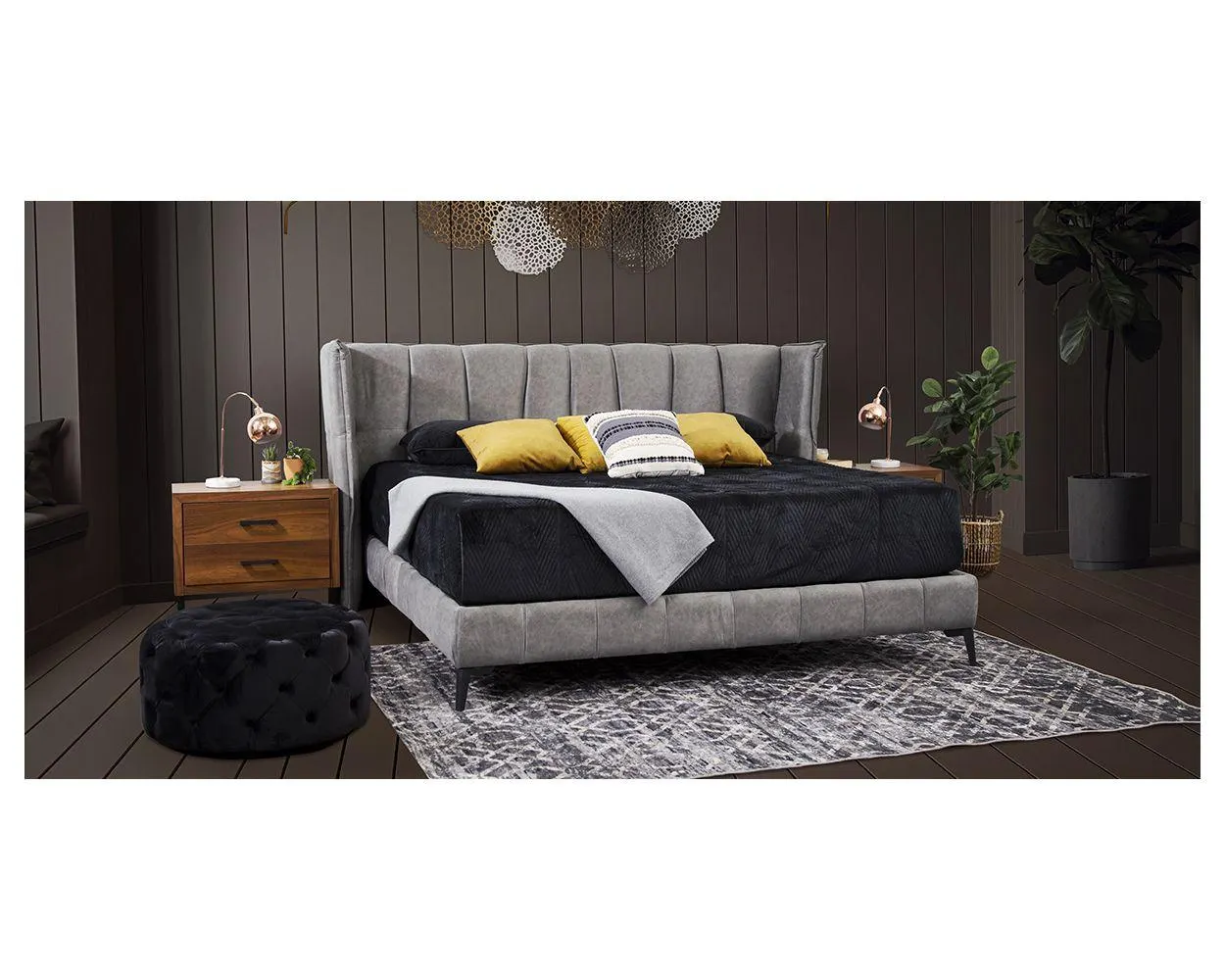 Cama King Size Samba Gris