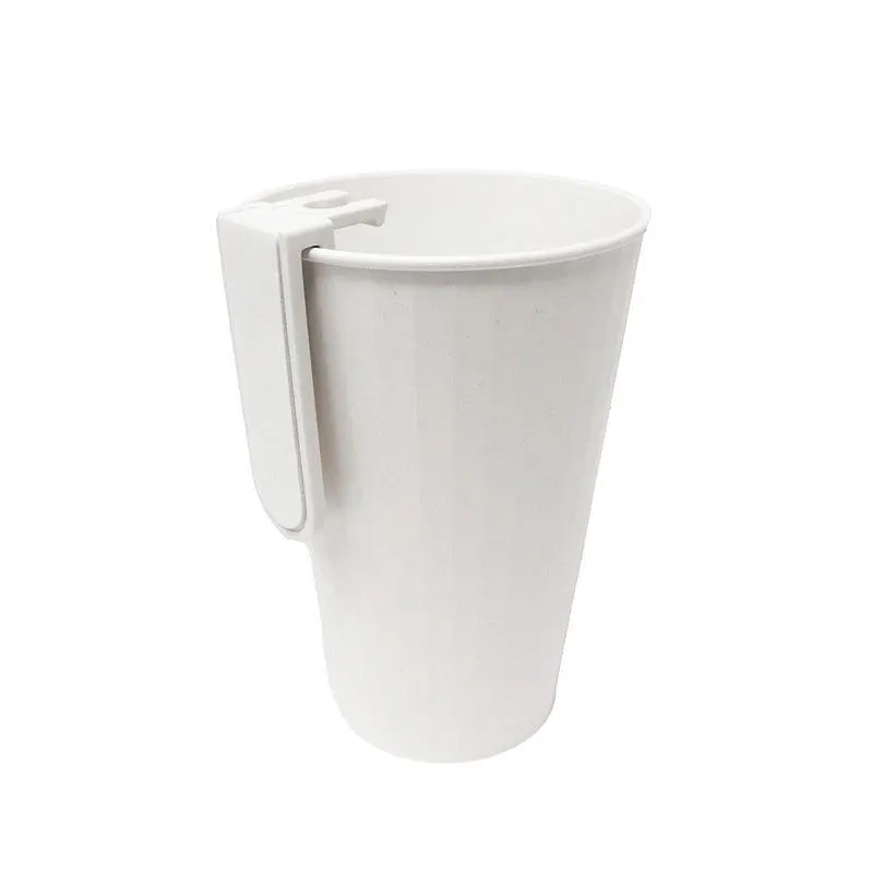 Set porta cepillo de dientes y vaso, Mediano, Beige