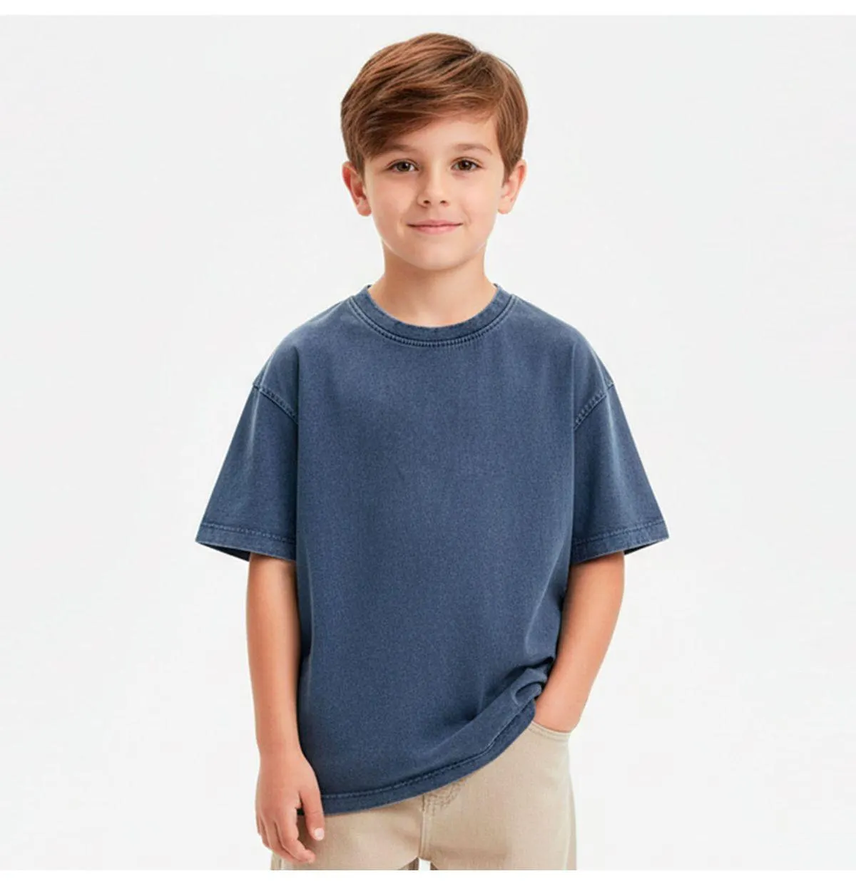 Playera Estivaneli Tipo Mezclilla Para Niños ETZ-24B-50789
