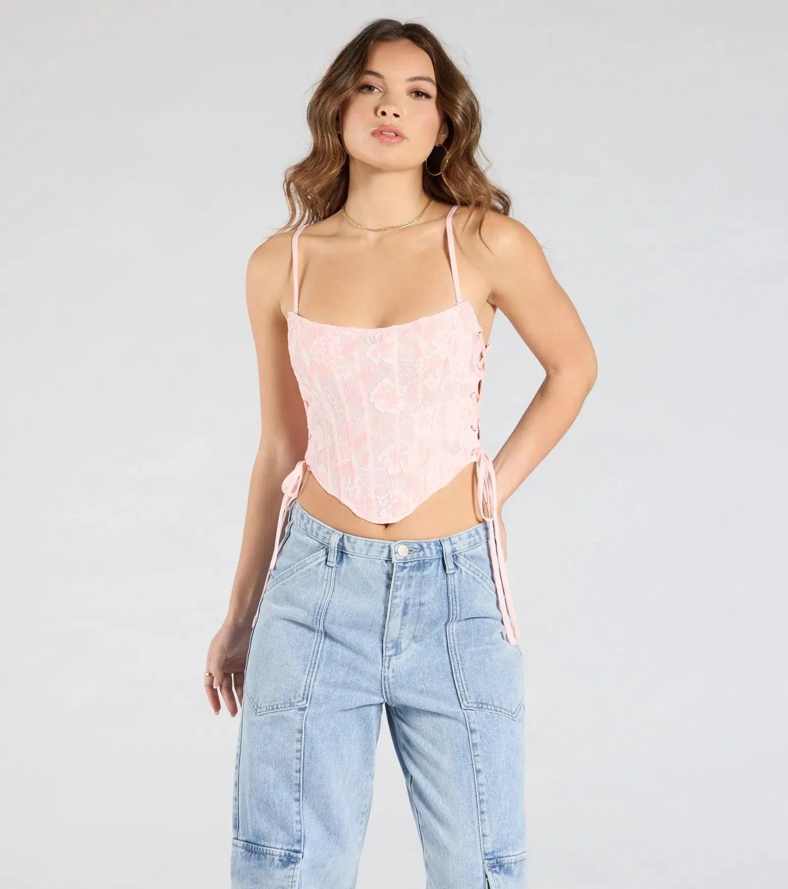 Swoon-Worthy Babe Lace-Up Corset Top