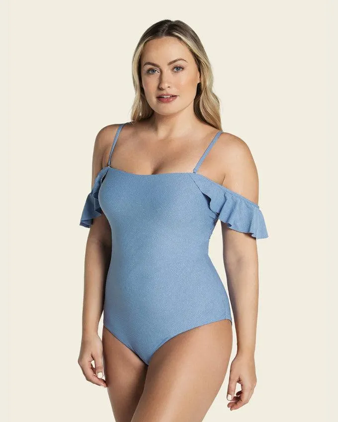 Traje de baño con boleros y elástico antideslizante para uso strapless