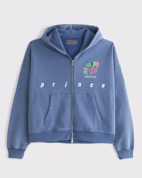 Prince Tennis Cropped Full-Zip Hoodie