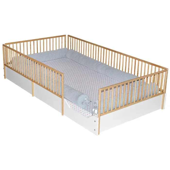 Cama Cuna Cercada Natura (barnizada)