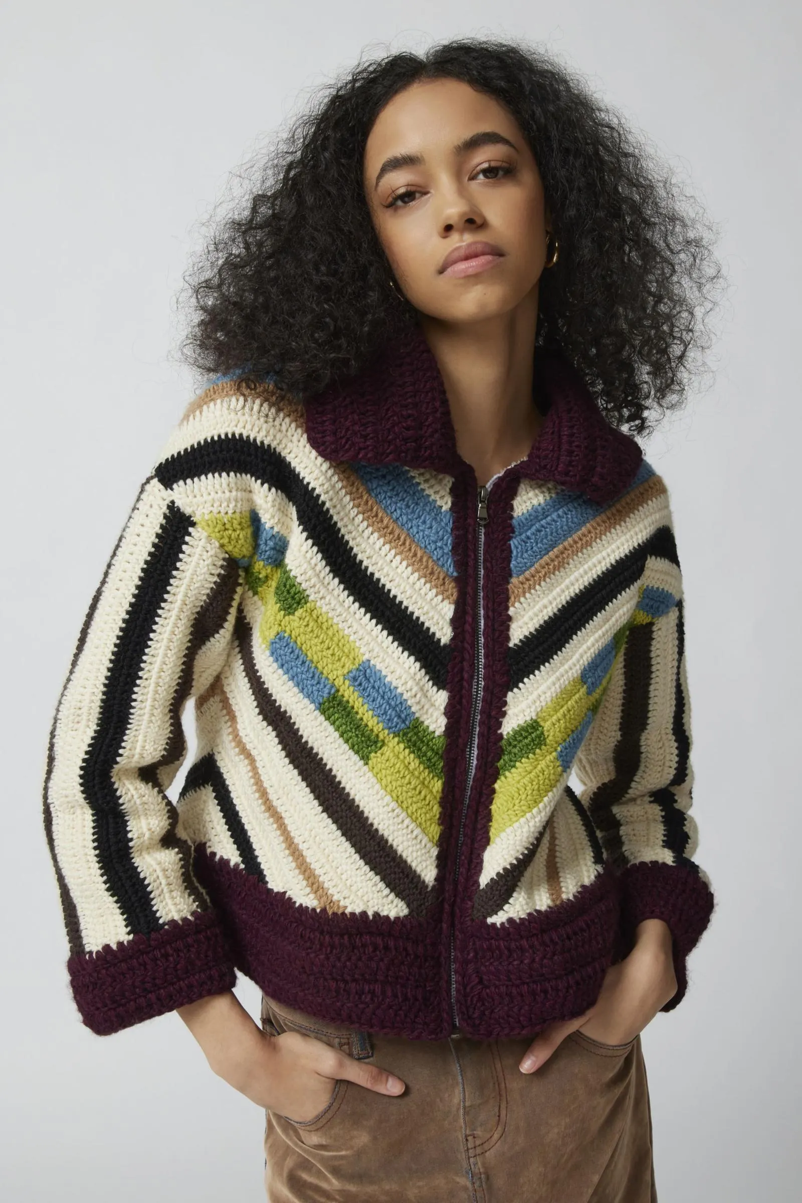 Mandinga Suzia Crochet Sweater Jacket