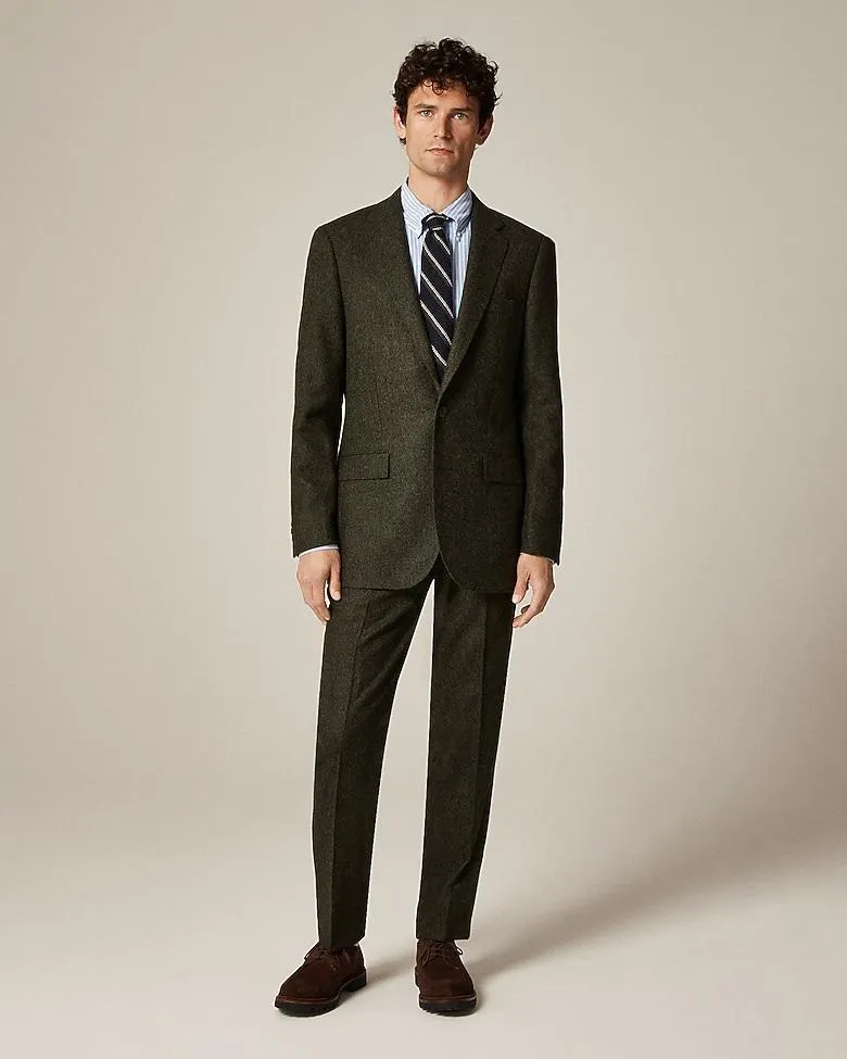 Ludlow Slim-fit suit jacket in English donegal wool tweed