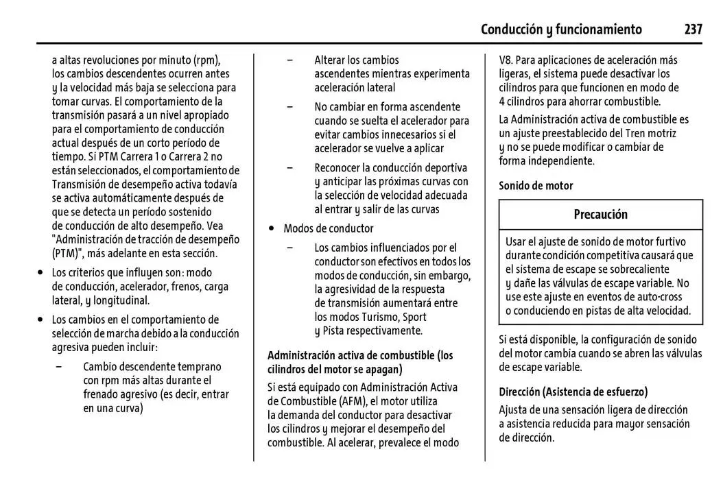 Catálogo de Chevrolet Corvette Stingray Manual del propietario 22 de enero al 31 de diciembre 2025 - Pagina 238