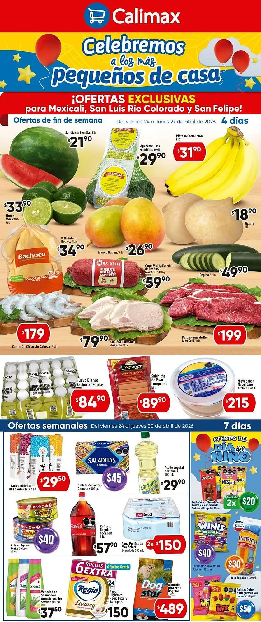 Catálogo de Folleto Calimax 24 de abril al 27 de abril 2026 - Pagina 1
