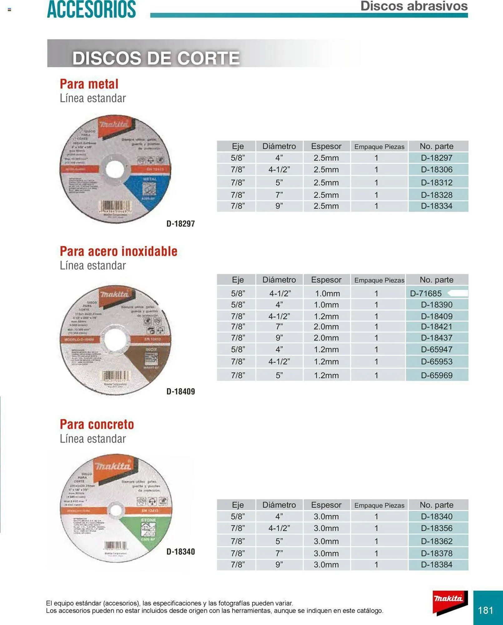 Catálogo de Catálogo Makita 8 de julio al 31 de diciembre 2025 - Pagina 181