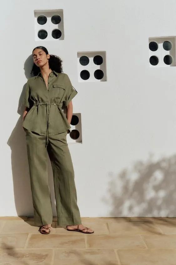 PANTALÓN RECTO 100% LINO