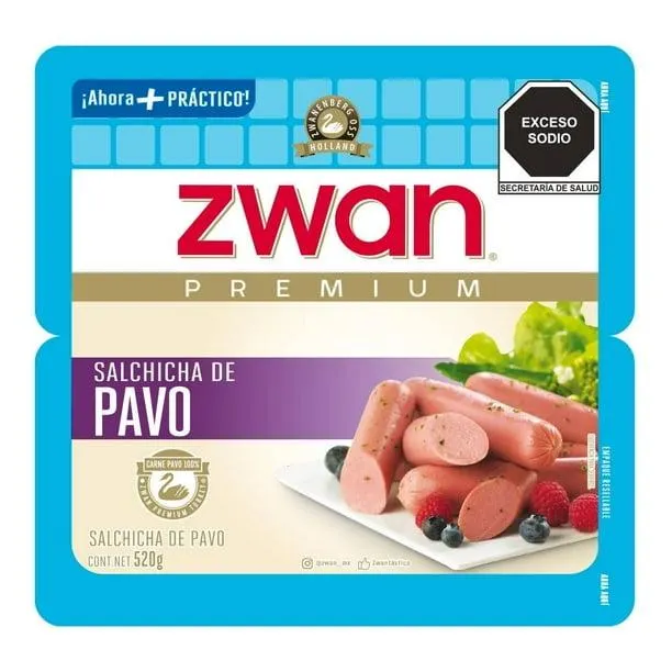 Salchicha de pavo Zwan premium 520 g