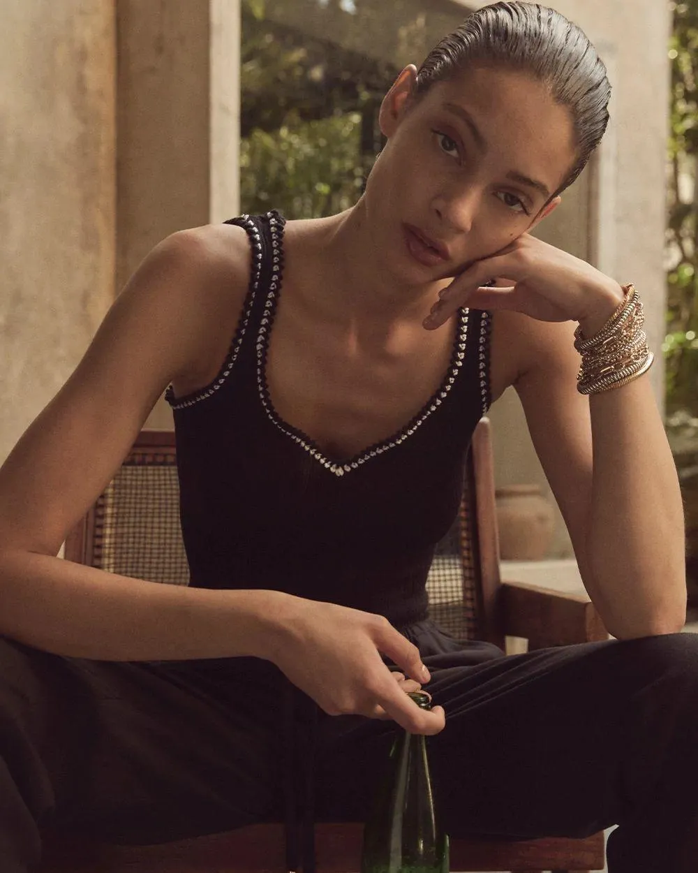 Braided Trim Sweater Tank