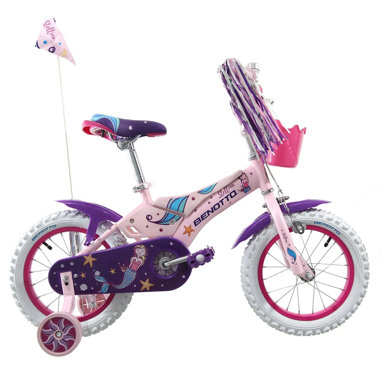 Bicicleta BENOTTO Infantil STELLINA R14 1V. Niña Frenos Caliper/Contrapedal Acero Rosa Claro Talla:UN