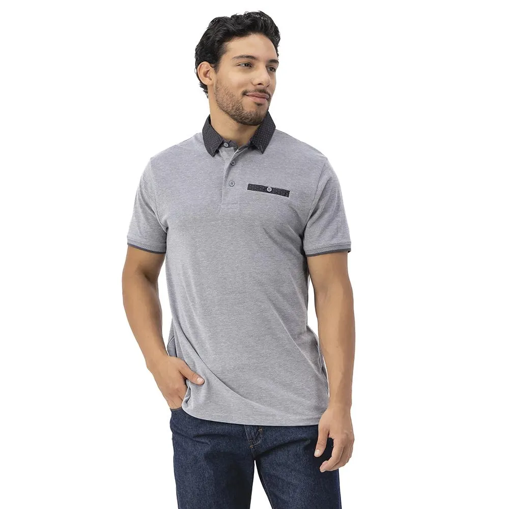 Playera Tipo Polo Hummo Hombre Con Botón En Pecho