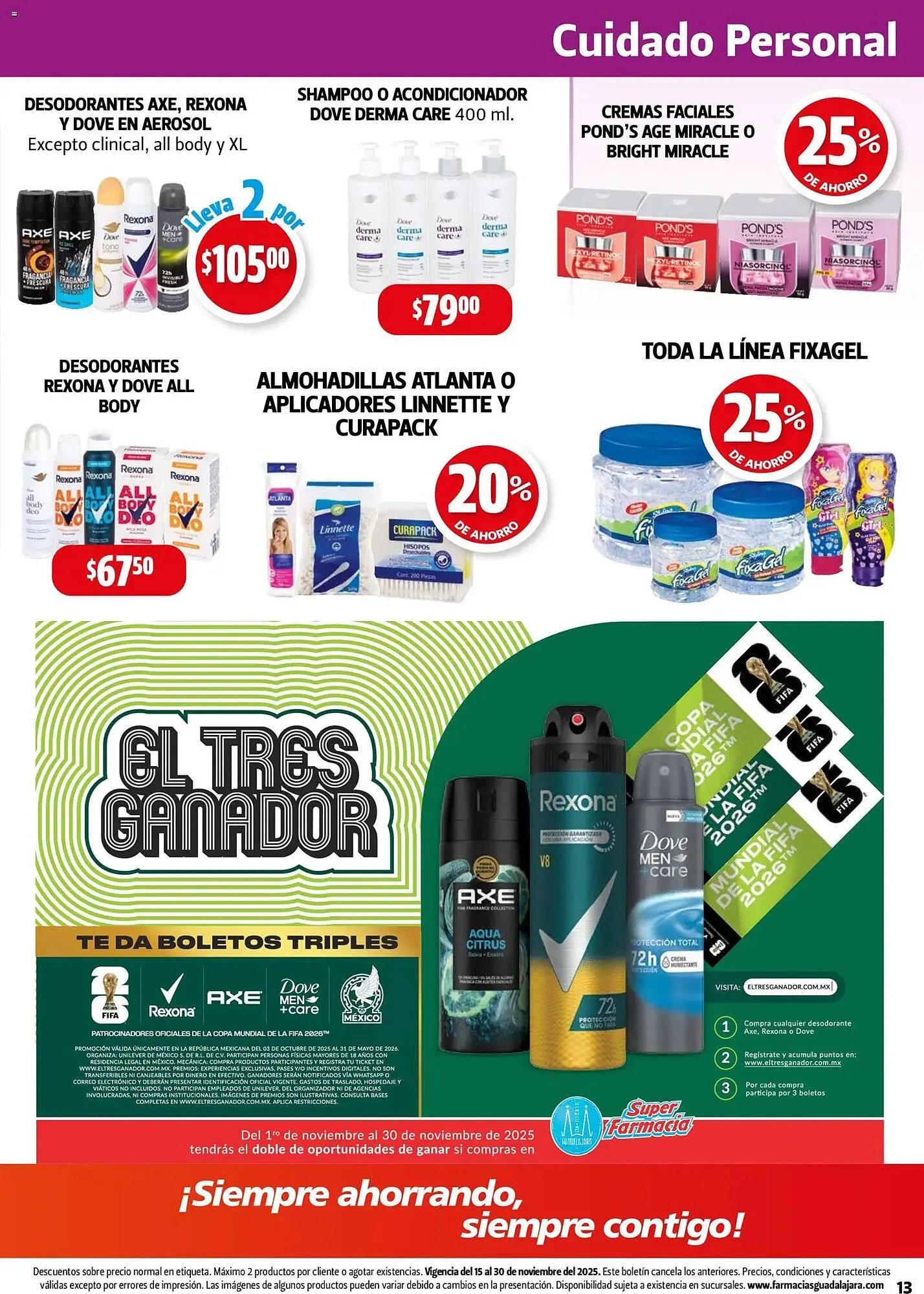 Catálogo de Folleto Farmacias Guadalajara 15 de noviembre al 30 de noviembre 2025 - Pagina 13