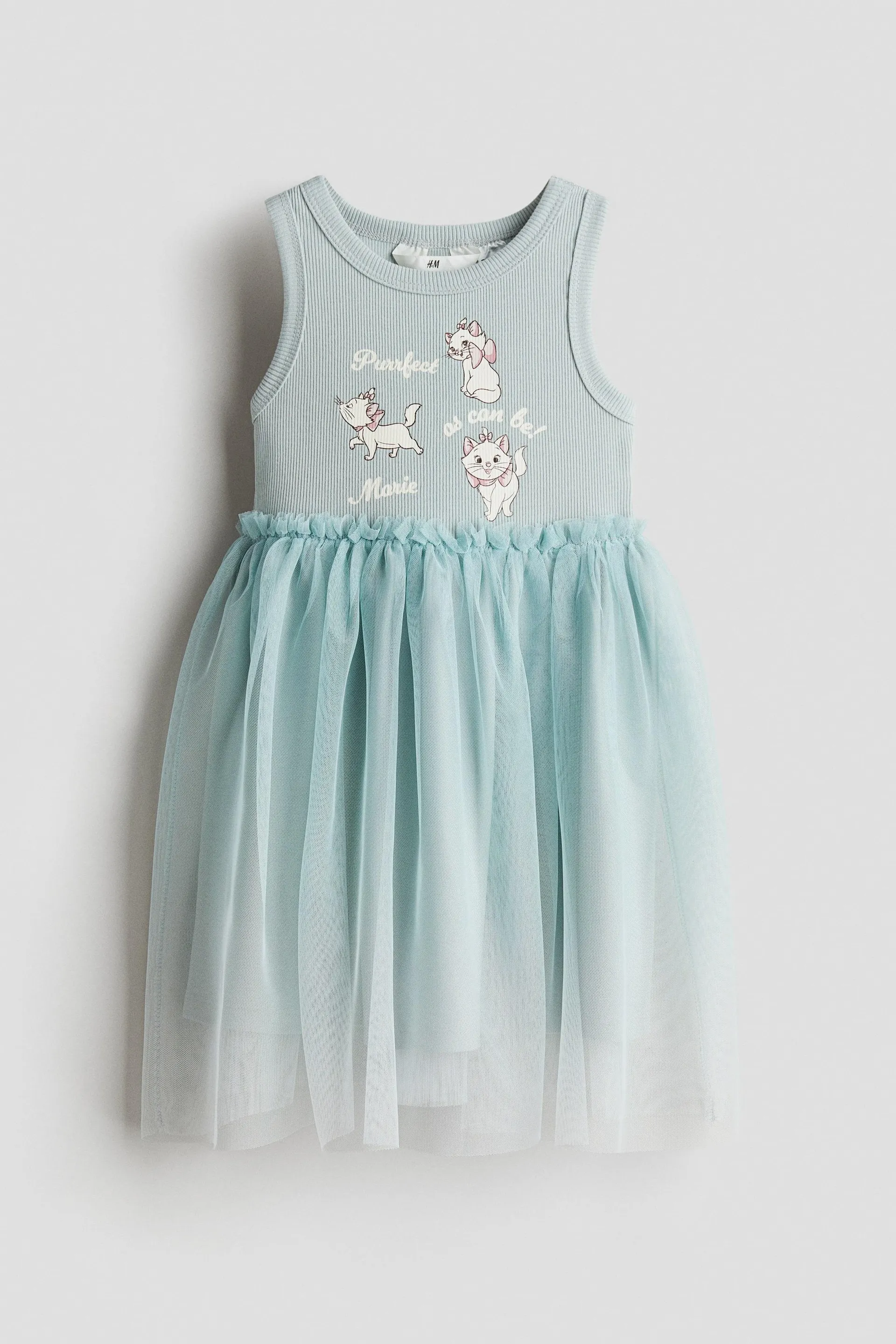 Vestido con diseño y falda de tul