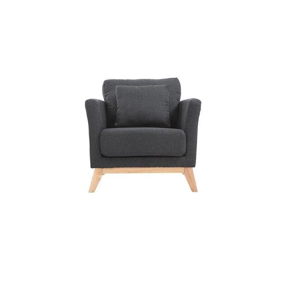 Prince - Sillón estilo moderno tela color gris oscuro