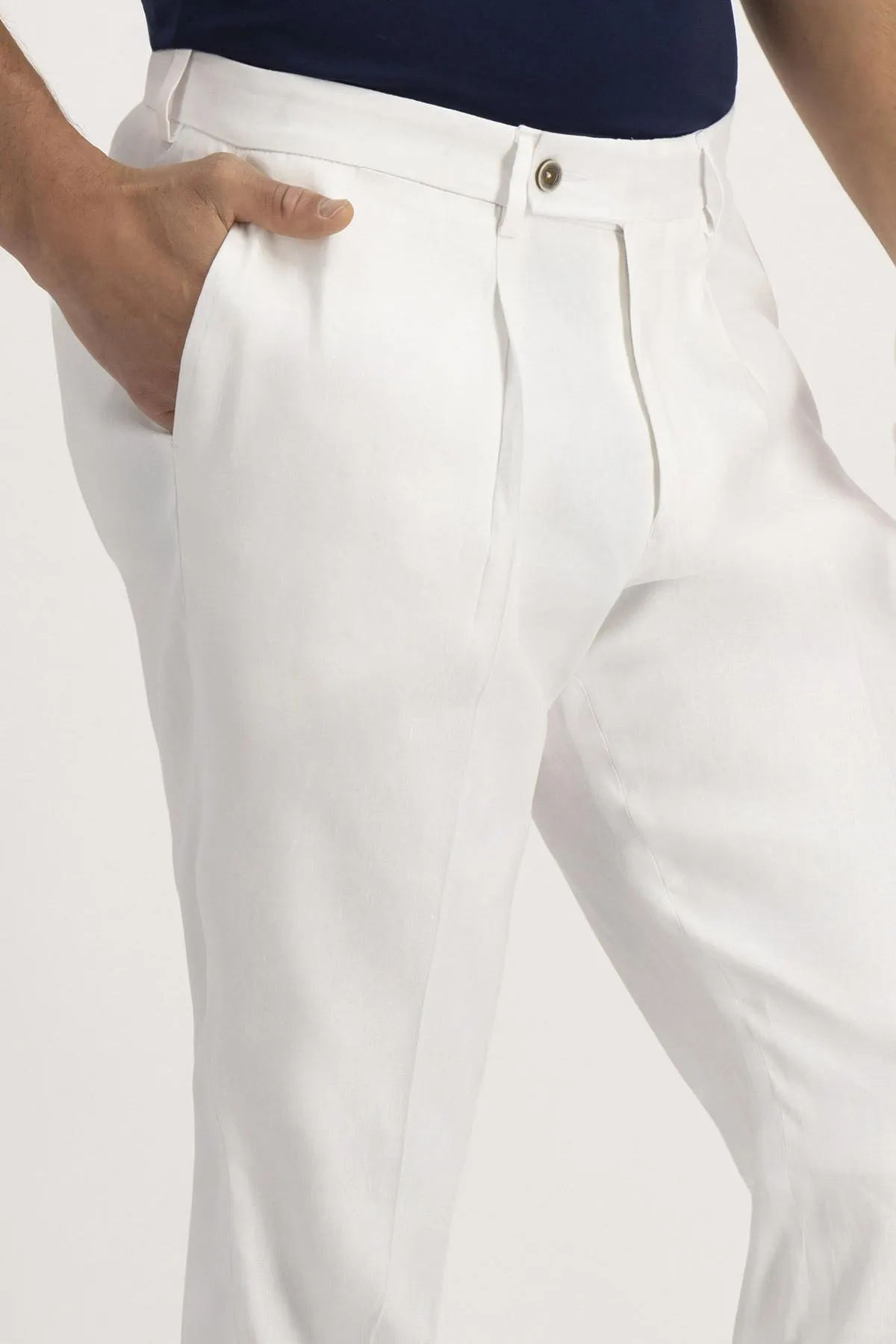 Pantalón Casual Roberts Blanco Slim Fit