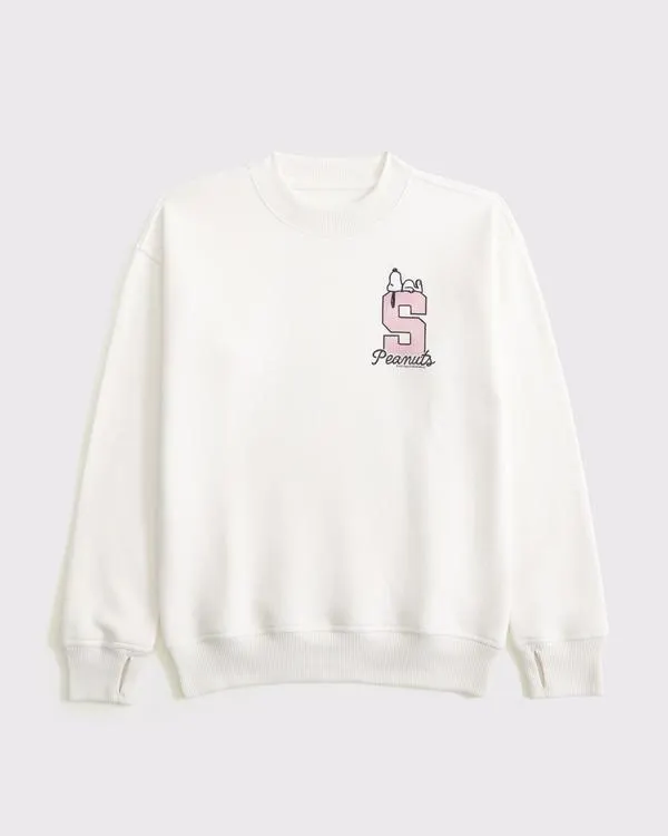 snoopy graphic crew sweatshirt