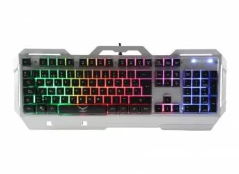 Kit Gamer de Teclado y Mouse Naceb NA-0911, Alámbrico, USB, Gris (Español)
