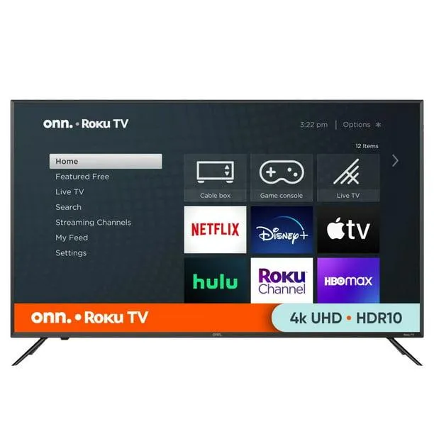 ONN Smart TV de 50 Pulgadas UHD 4K, Modelo ONN-50R con LED y Roku TV