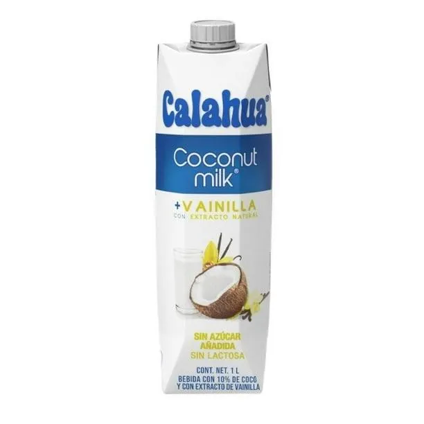 Alimento líquido de coco Calahua Coconut milk más vainilla con extracto natural 1 l