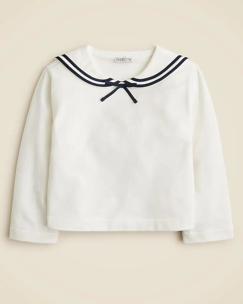Girls' sailor-collar sweatshirt