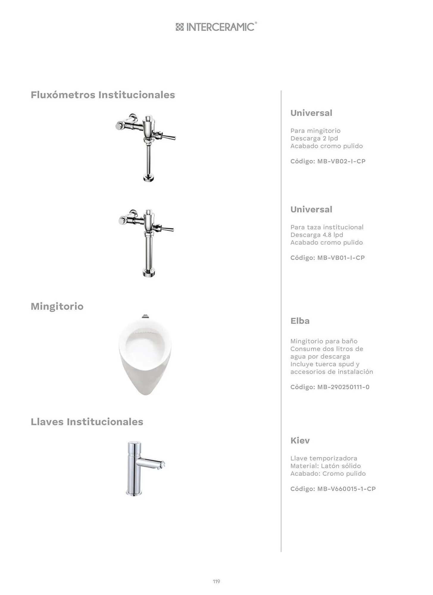 Catálogo de Catálogo Interceramic 3 de octubre al 3 de octubre 2026 - Pagina 119