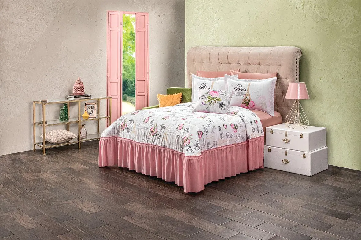 Juego de Colcha Rosas en París