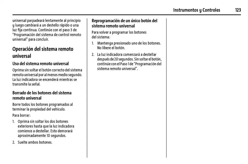 Catálogo de Chevrolet Corvette Stingray Manual del propietario 22 de enero al 31 de diciembre 2025 - Pagina 124