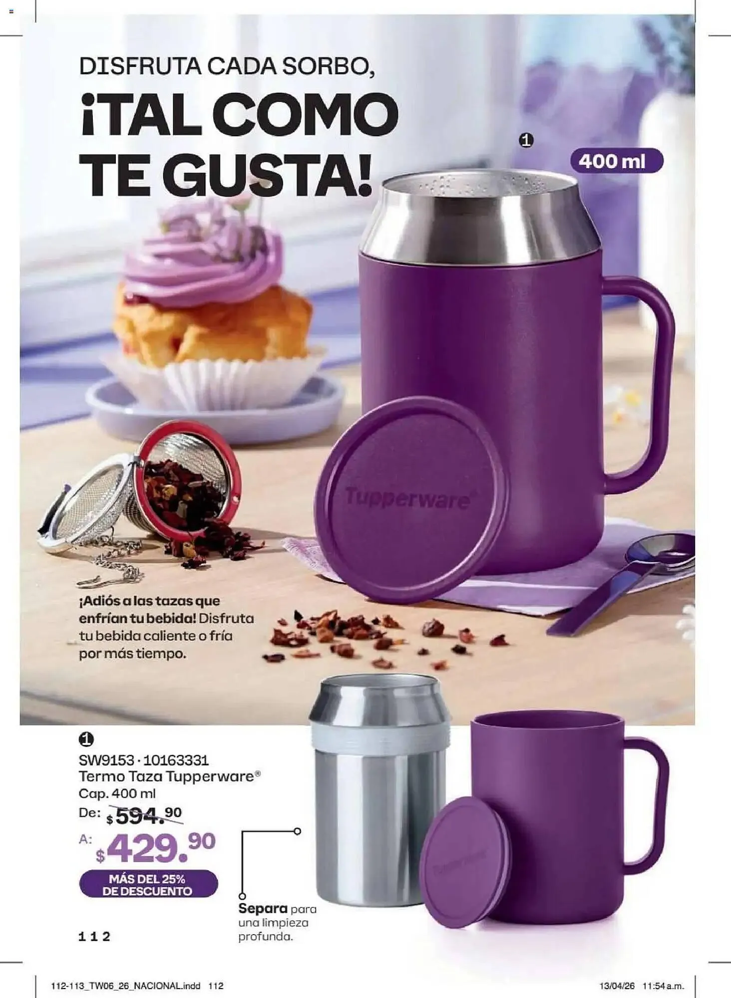 Catálogo de Catálogo Tupperware 18 de mayo al 14 de junio 2026 - Pagina 112