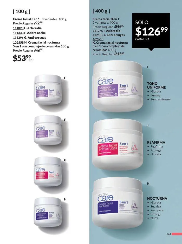 Catálogo de Avon COSMÉTICOS C09 17 de abril al 22 de mayo 2024 - Pagina 141