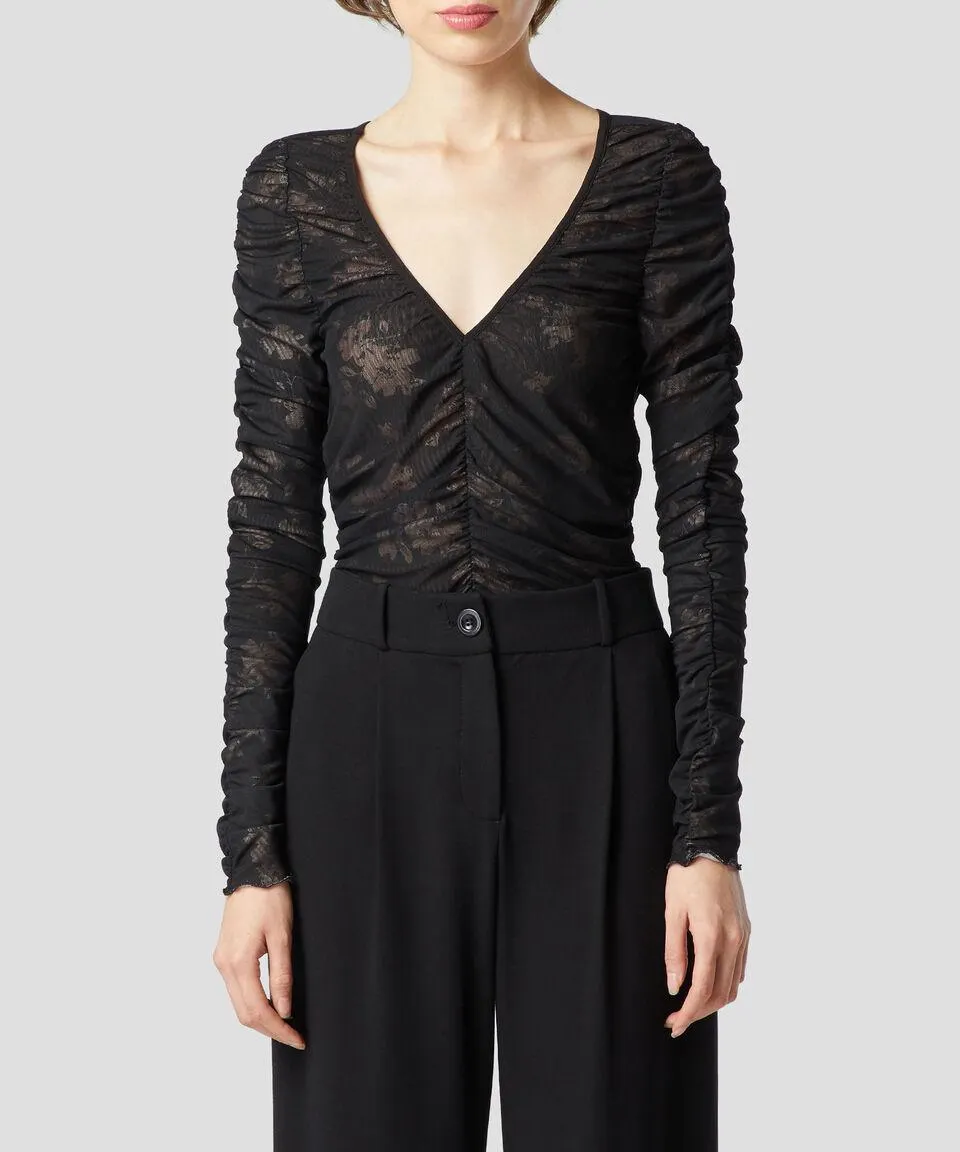 Blusa Estampado Floral Manga larga Mujer