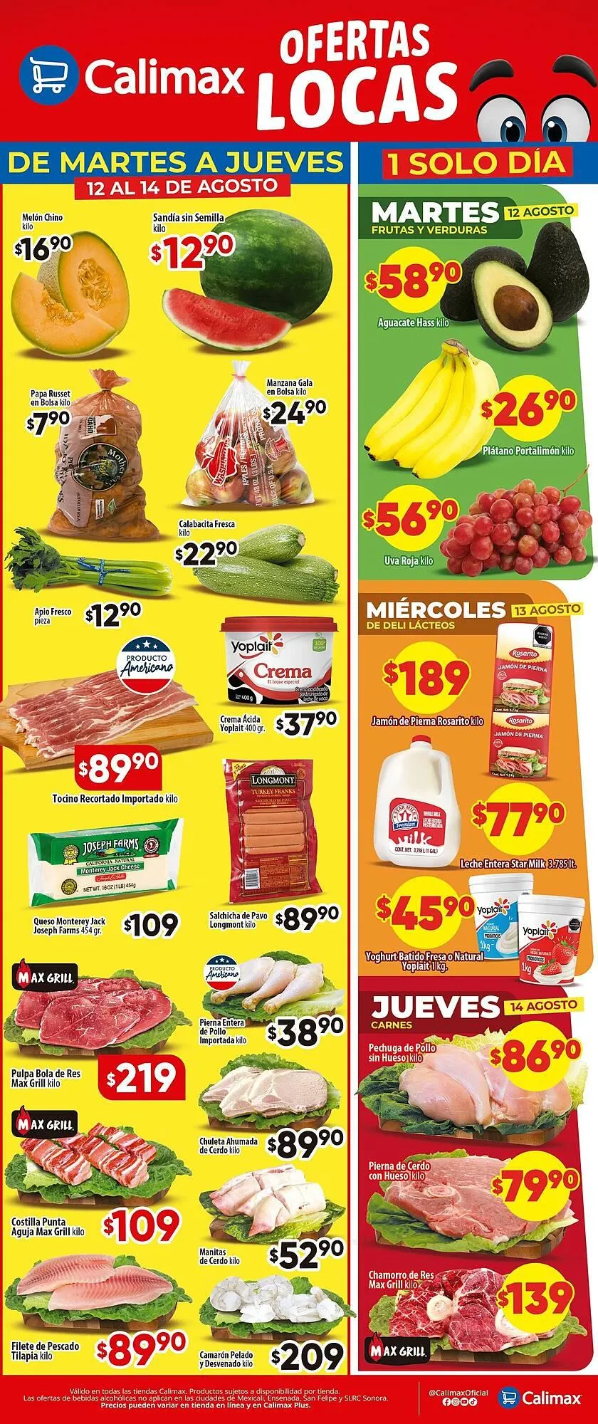 Catálogo de Catálogo Calimax 12 de agosto al 14 de agosto 2025 - Pagina 1