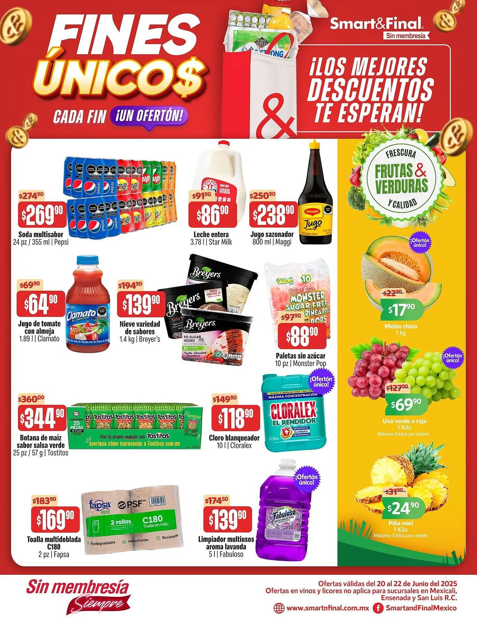 Catálogo de Catálogo Smart & Final 20 de junio al 22 de junio 2025 - Pagina 1