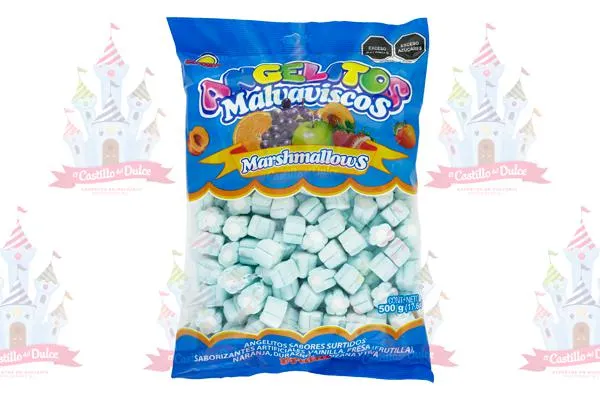 BOMBON ANGELITOS FLOR AZUL 12/500 GRS TINAJITA