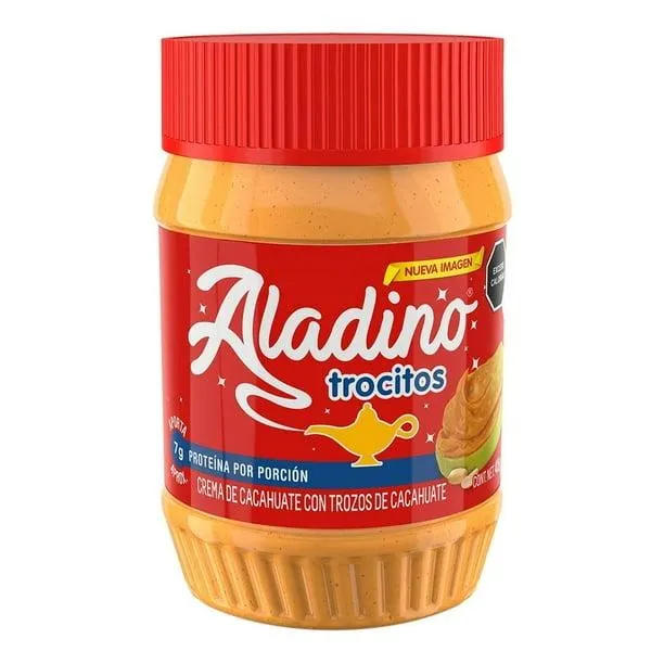 Crema de cacahuate Aladino trocitos 425 g
