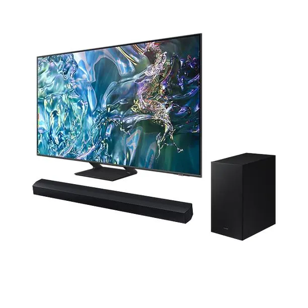Combo Pantalla Samsung 55'' 4K Q65D + Barra de Sonido 2.1 HW-C450