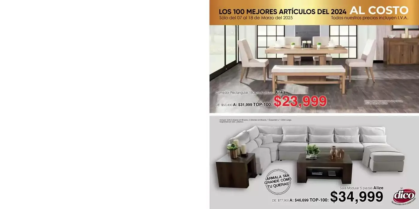 Catálogo de Muebles Dico Top 100 Centro 2025 7 de marzo al 18 de marzo 2025 - Pagina 21
