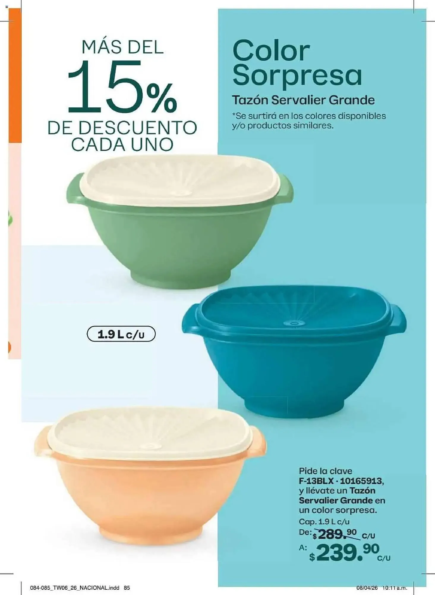 Catálogo de Catálogo Tupperware 18 de mayo al 14 de junio 2026 - Pagina 85