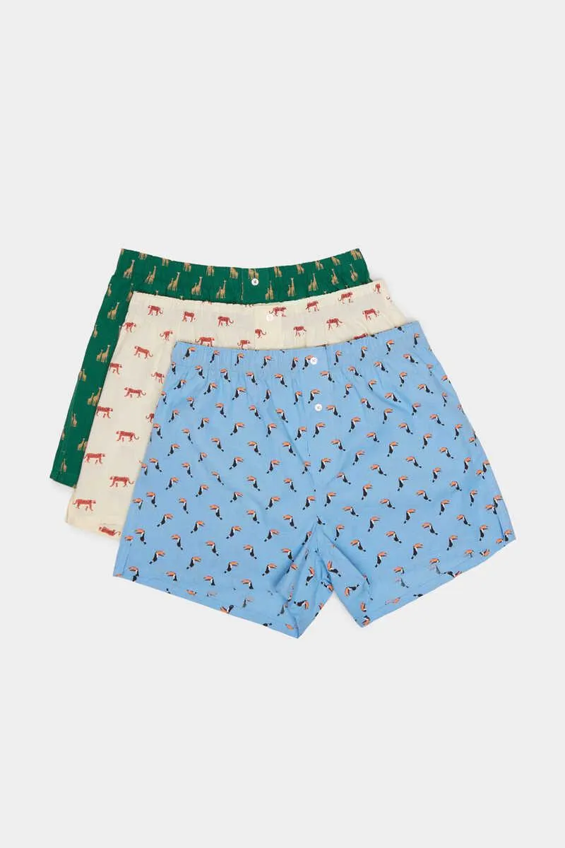 Pack 3 calzoncillos tela popelín