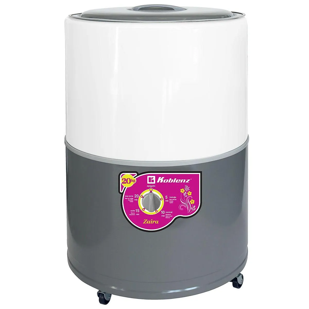 Lavadora Redonda Koblenz 20 Kg Blanco - Gris LRKF-20 P