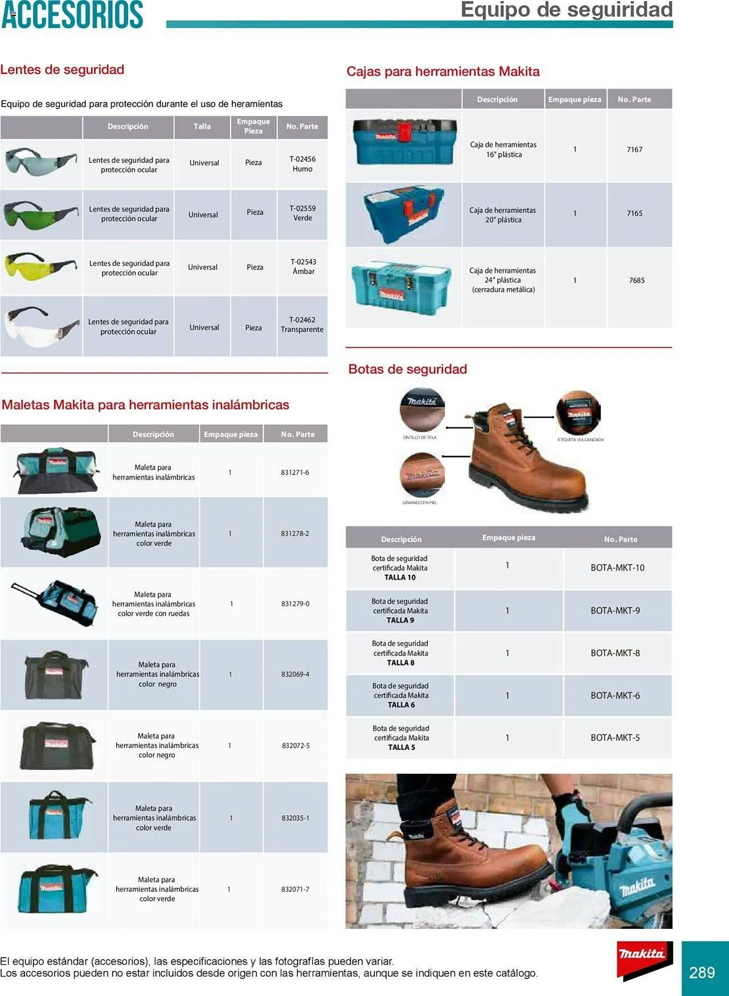Catálogo de Catálogo Makita 8 de julio al 31 de diciembre 2025 - Pagina 289