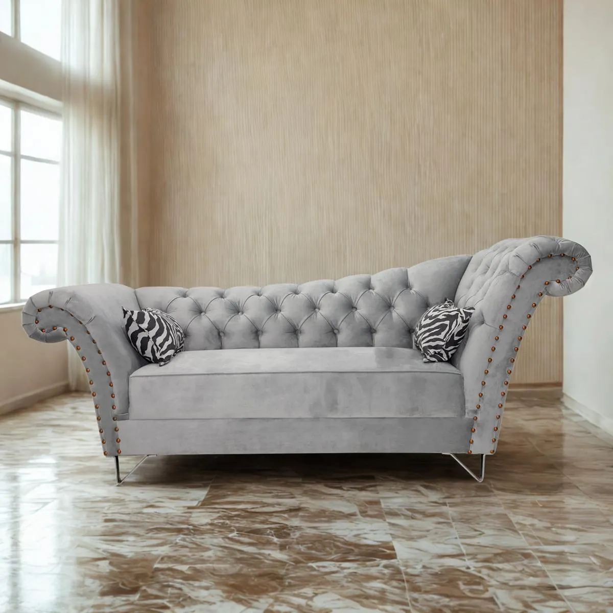 Diván Catherine Luxe Gris