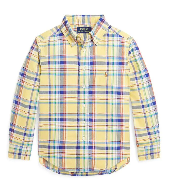 Camisa con cuadros manga larga Niño