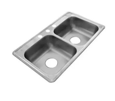 Fregadero de empotrar dos tinas acero inoxidable 84×48 Bermes