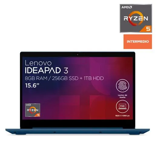 Laptop Lenovo IdeaPad 3 15ALC6 AMD Ryzen 5 15.6 pulg. 1tb 256gb SSD 8gb RAM