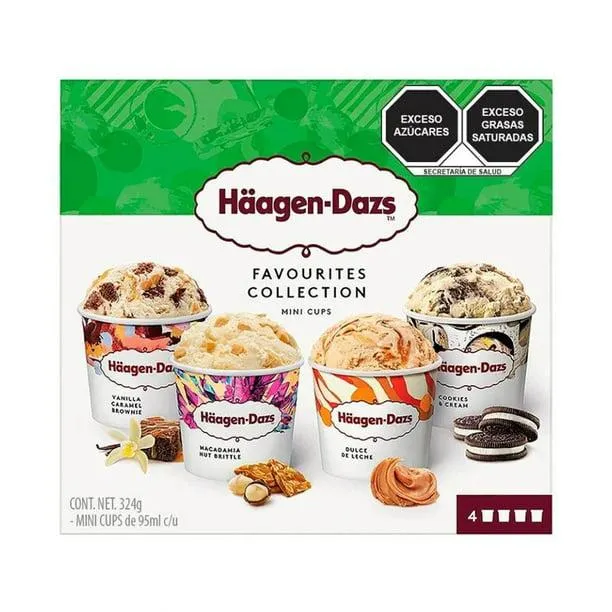 Helado Haagen Dazs favourites collection 4 minicopas